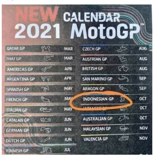 Jadwal moto gp oktober 2021
