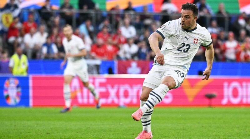 Shaqiri mencetak gol memukau saat Swiss bermain imbang 1-1 dengan Skotlandia di Euro 2024.